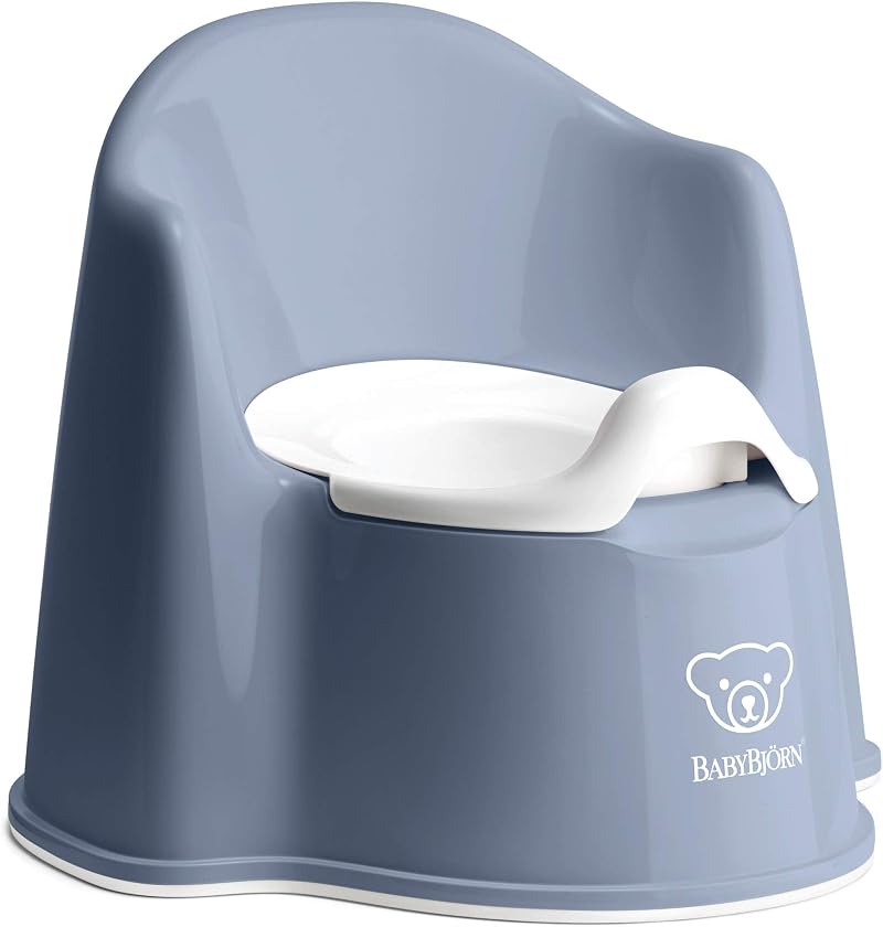 BabyBjörn Potty Chair Deep Blue White Brand New