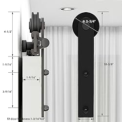 CCJH 6FT Heavy Duty Sturdy Sliding Barn Door
