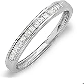 Dazzlingrock Collection 0.33 Ctw 10k Solid Gold Princess Diamond Womens Anniversary Wedding Matching Band Stackable Ring 1/