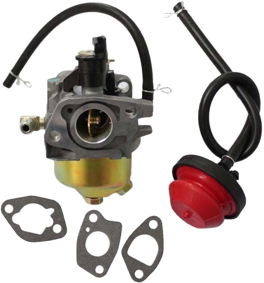 Janrui Carburetor with Gasket primer bulb for HUAYI 165S 165SA 170S 170SA Snow blower