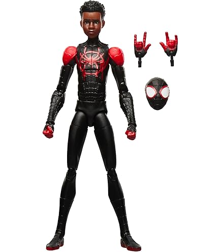 Marvel Legends Spiderman MuÃ±eco De Spiderman Negro Miles Morales