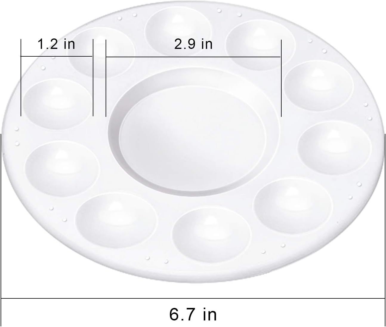 WNATN Paint Tray Palettes, Plastic White Palettes for Kids & Students, Paint Tray for Art Class, Craft DIY or Have a Birthday Painting Party-4pcs