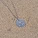 AOLO Letter Charm Pendant Necklace Disc Initial K Necklace