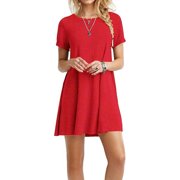 fitted lace wedding dress ICONOFLASH Women's Fit & Flare T-Shirt Dress, Burgundy, Small at Amazon  Women's Clothing store