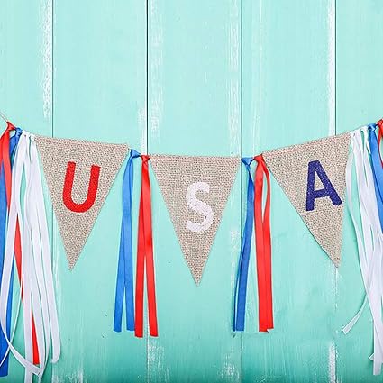 Amazon Com Usa Patriotic Banner Triangle Shape Flag Diy