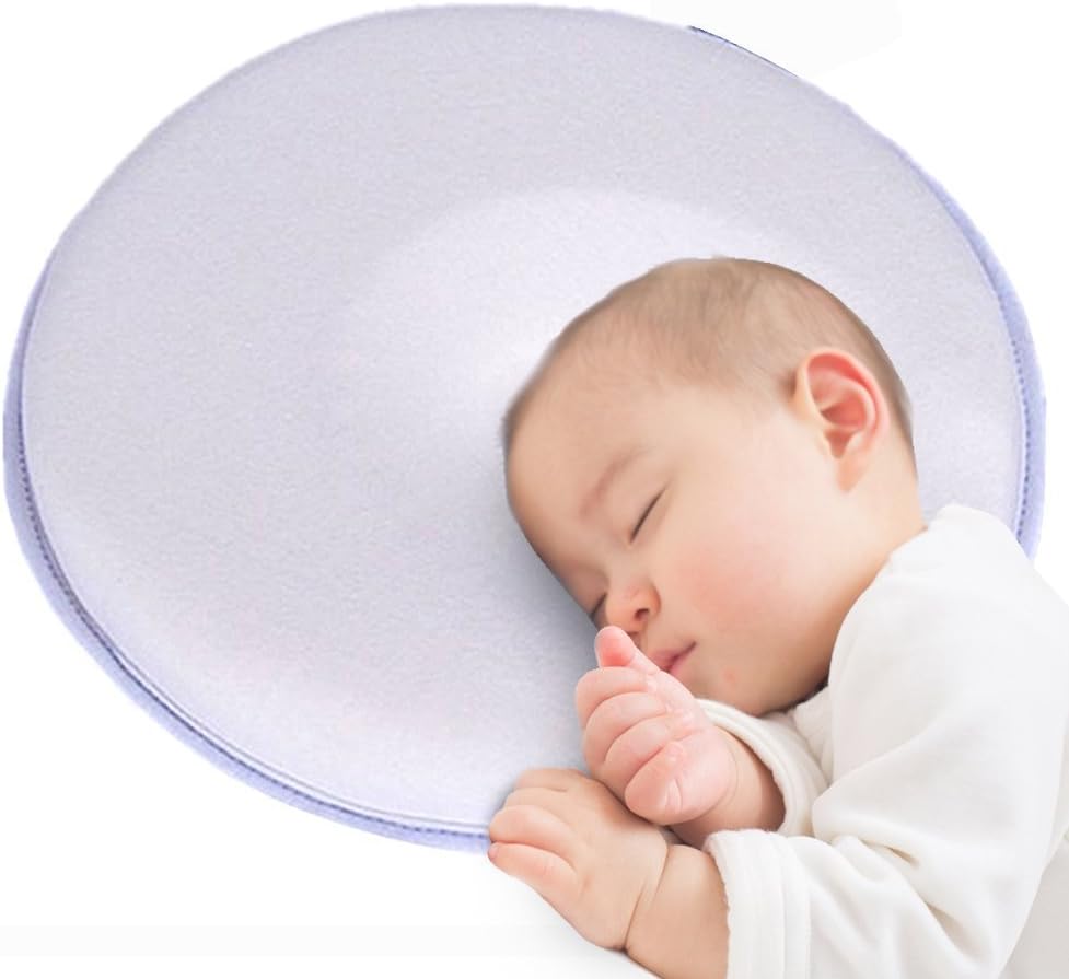 My Baby Donut Pillow | 4 Pcs Baby Pillow to Prevent Flat Head and Plagiocephaly for Babies 0-6 Months | Premium Cotton Cloth and PP Materials | 8.7 x 1.8 Inches | Machine Washable | White | 864.3