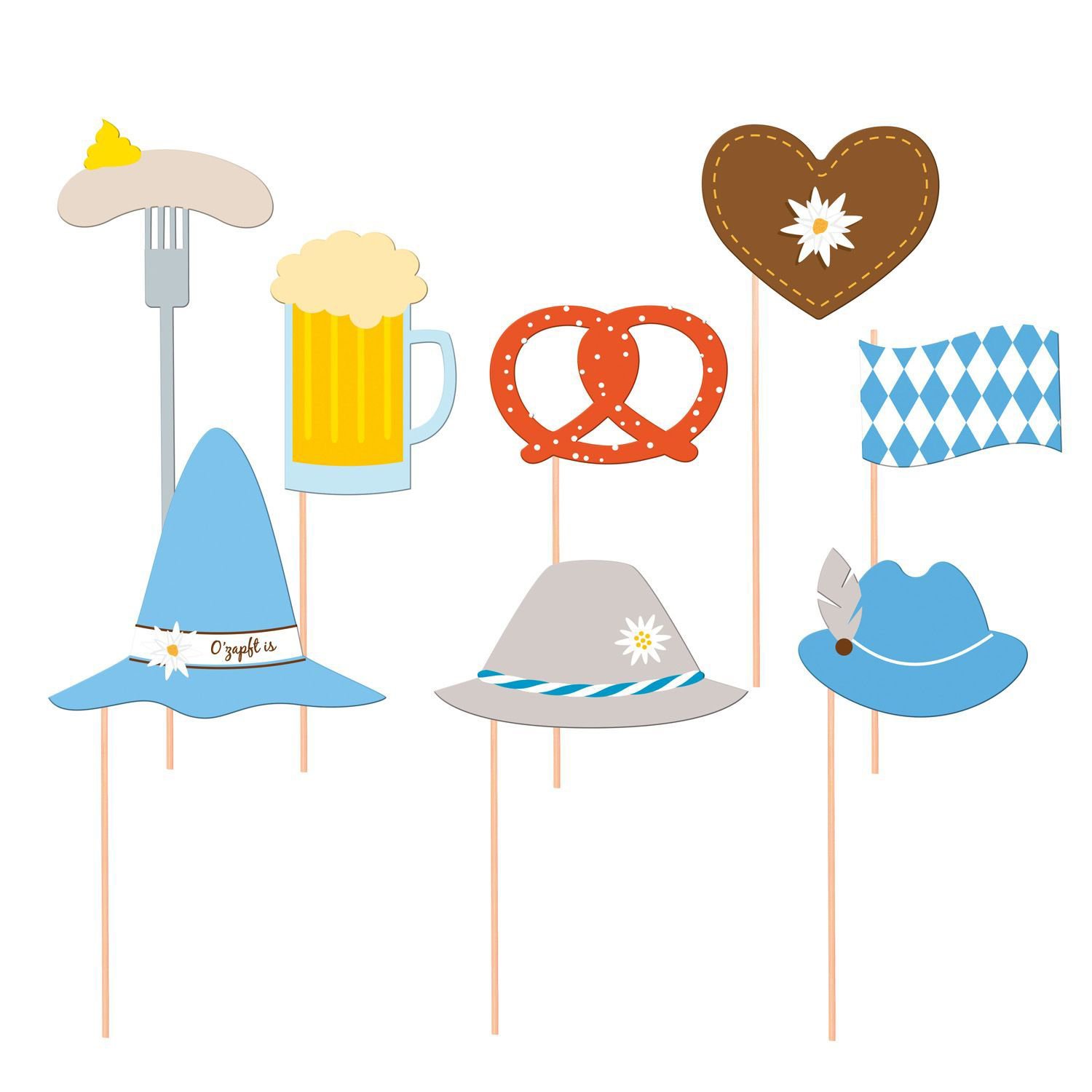 amscan 9903346 Photo Props Set Oktoberfest 10 Pieces