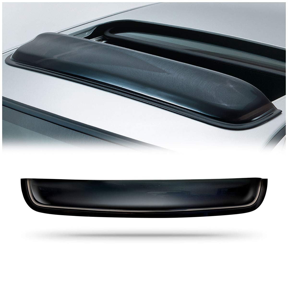 OBQ 34" top shield sunroof moonroof visorCompatible This Roof Visor Can Only Fit The Sunroof/Moonroo