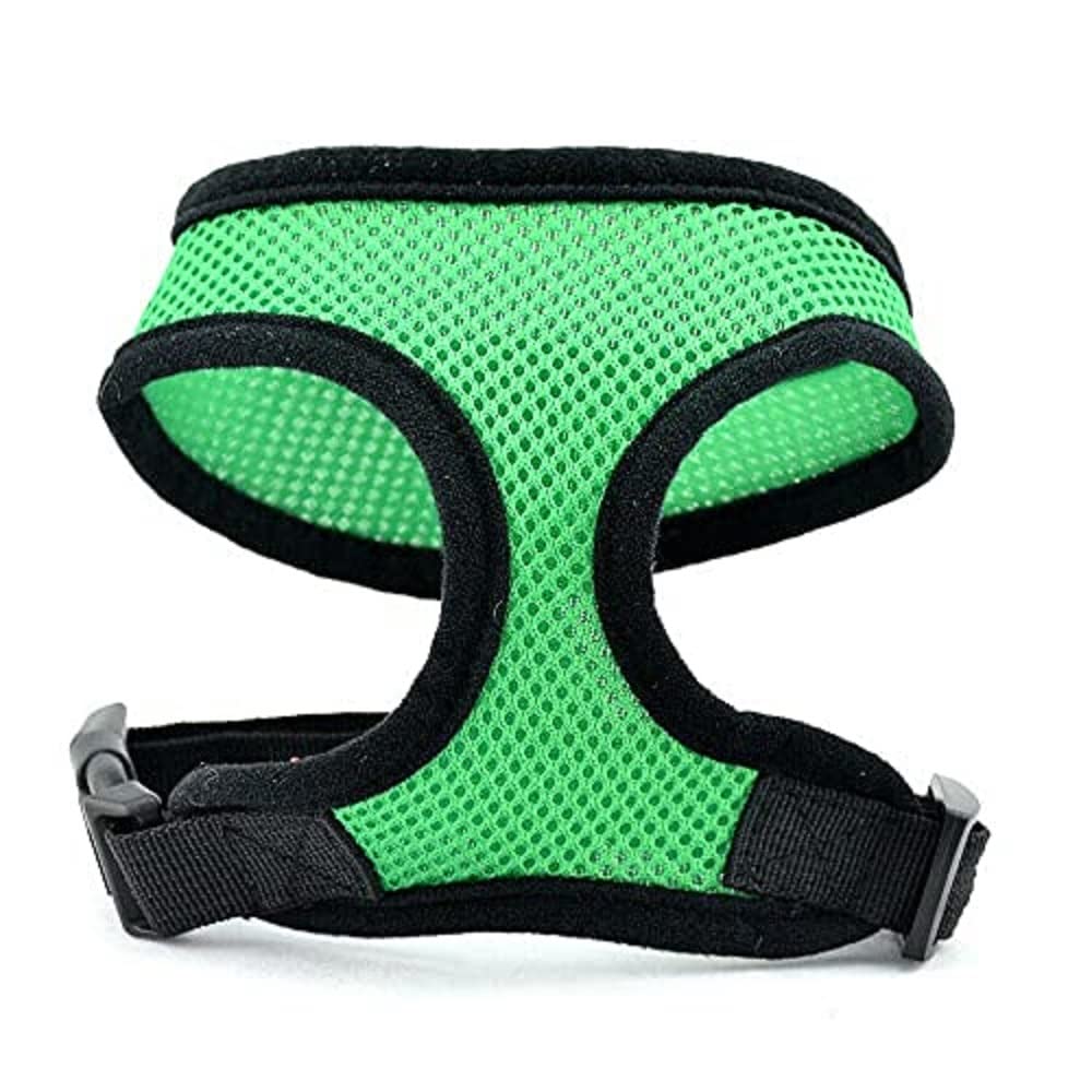 Boolavard Adjustable Dog Harness Firm Pet Dog Leash Collar Leads Dog Harness Soft (M, Green)