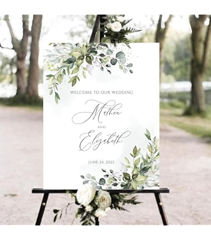 Amazon.com: Personalized Wedding Welcome Sign, Custom Wedding Sign