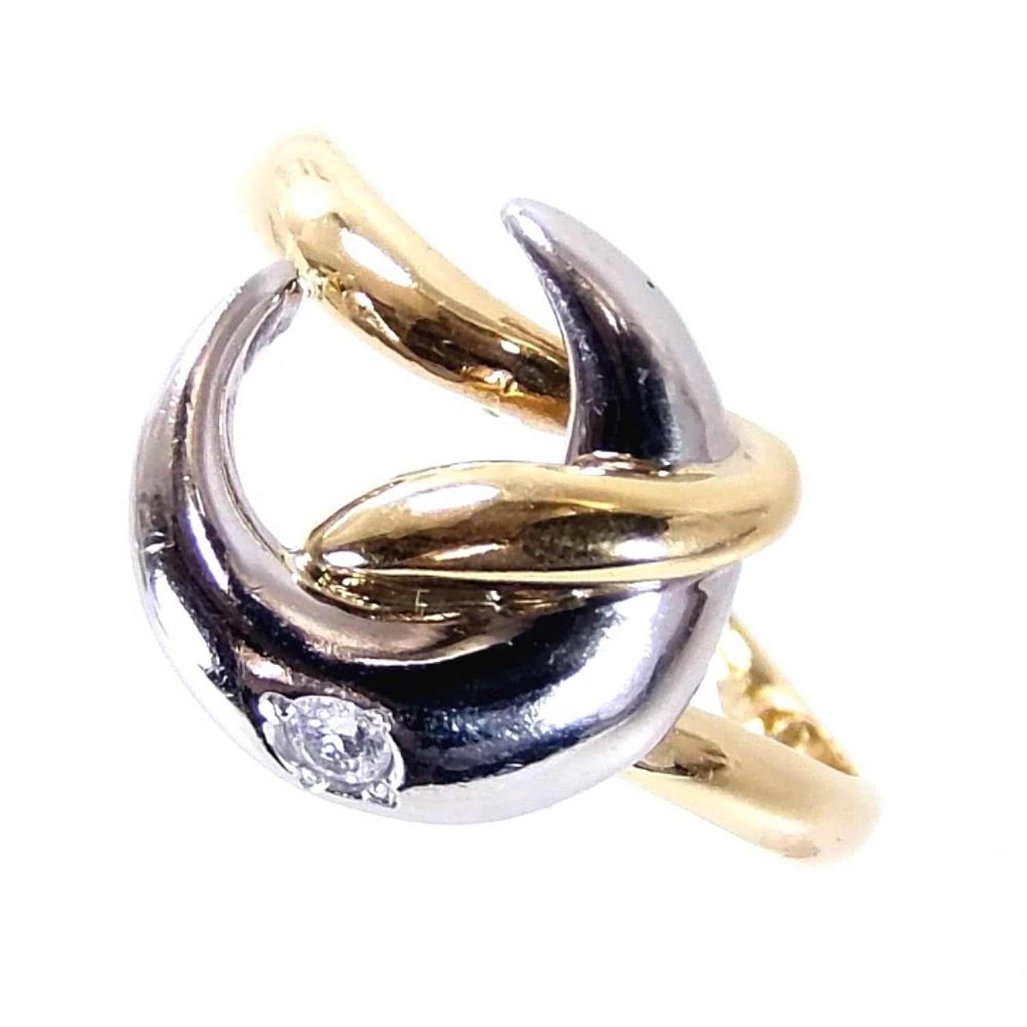 数量限定 ダイヤ0 04ct K18 Pt900 リング指輪 月モチーフ 14 5号 B07d1lhxjr 中古 レディース スタンダードリング Csam Archives Gov Ua