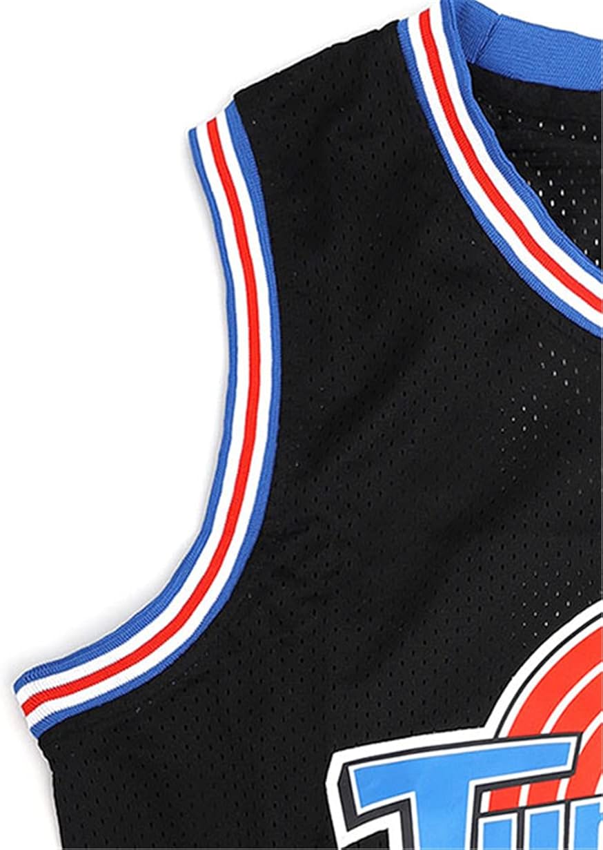 Men's 23# Basketball Jersey Space Movie Jersey 90S Hip Hop Clothing for Party White/Black/Rad S-XXXL: Clothing