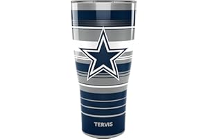 Tervis Traveler NFL Dallas Cowboys - Hype Stripes Triple Insulated Tumbler Travel Cup Keeps Drinks Cold & Hot, 30oz, Stainless Steel