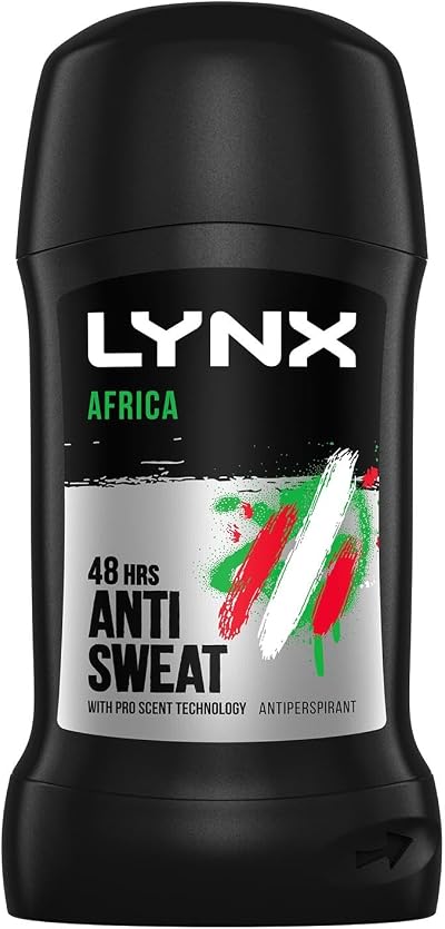 Lynx Africa Anti-perspirant Deodorant Stick 50ml 48 Hour Odour Sweat Protection