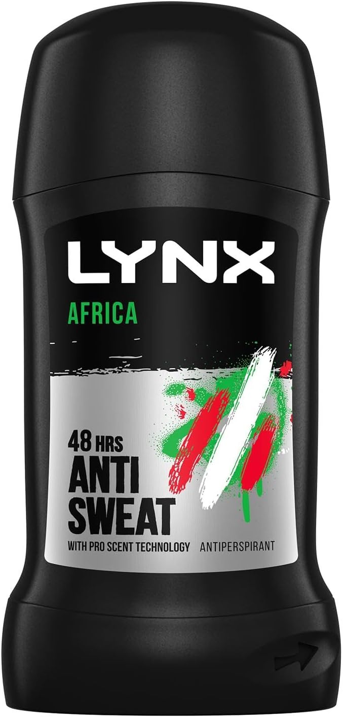 Lynx Africa Anti-perspirant Deodorant Stick 50ml 48 Hour Odour Sweat Protection