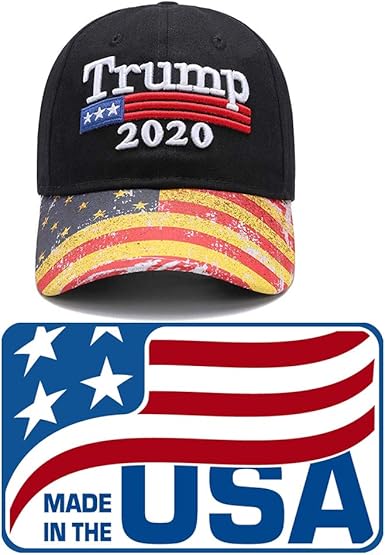 Mersinni President Donald Trump 2020 Hat Black Usa Flag Make