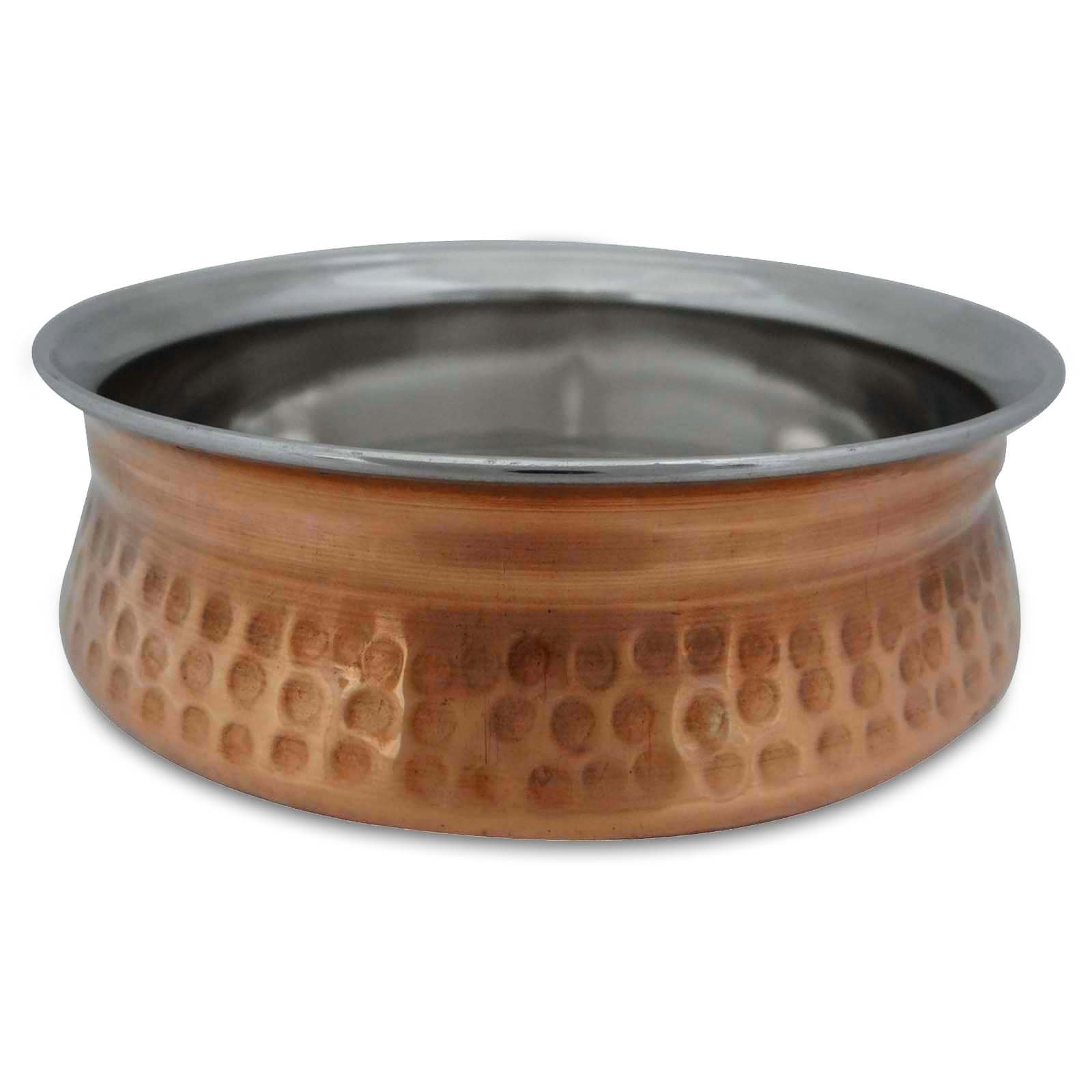 IBA Indianbeautifulart Copper Steel Serving Bowl Kitchen Dinnerware Utensil Tableware India