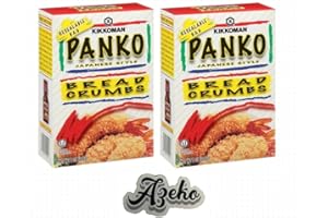 Kikomans Panko Bread Crumbs, Japanese Style Bread Crumbs, 8 Oz (Pack of 2) Packaged By Azeko