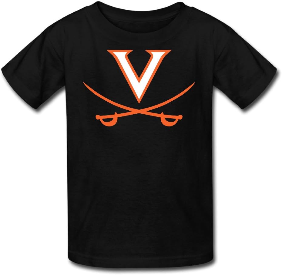 AMAG NCAA University Of Virginia Kids Boys And Girls Tee Shirt Black Size XL