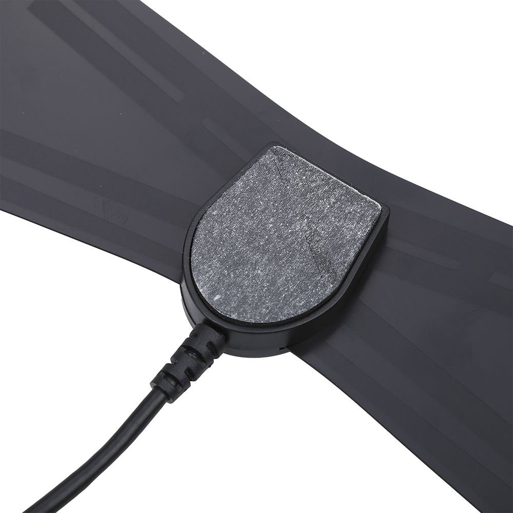 Riiai Digital HDTV Antenna Indoor 25 Mile Range HD Clear Signal Coax Cable High Gain Flat Design 4dBi High Performance (25 Mile SLVD07DB-N)