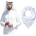FOTN Adult Men Arab Head Scarf Keffiyeh Middle East Desert Shemagh Wrap Muslim Headwear Arabian Costume Accessories