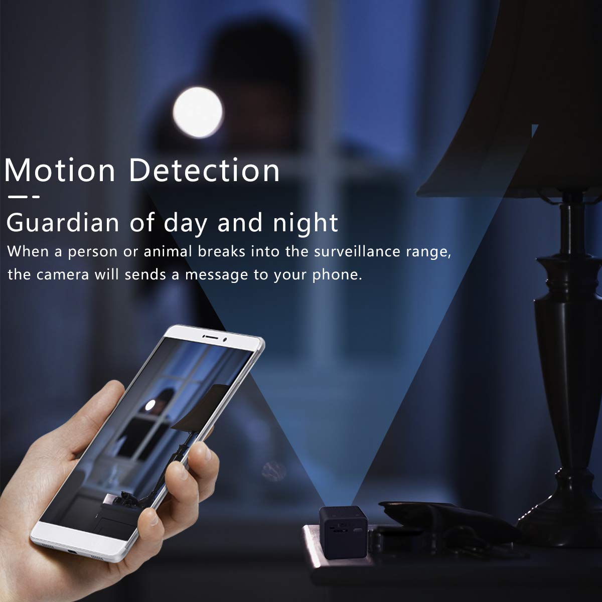 Mini Spy Camera - Halnziye HD 1080P Wireless WiFi Hidden Camera, Portable Small Nanny Camera Home Security Monitor with Night Vision/Motion Detection/Remote Viewing for Indoor, Car, Store, Office