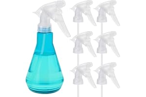 MADHOLLY 6Pcs Clear Spray Bottle Replacement Nozzle- Reusable Quality Trigger Spray Nozzles with Mist Stream Sprayer, Fit Standard 28/400 Neck 32oz, 16oz, 8oz Bottles for Garden Home Kitchen Office Gifts