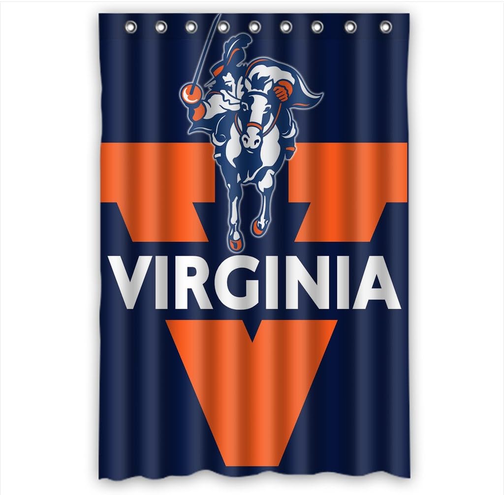 Amazon Com Ncaa Virginia Cavaliers Waterproof Bathroom Shower Curtain 48 X 72 Kitchen Dining