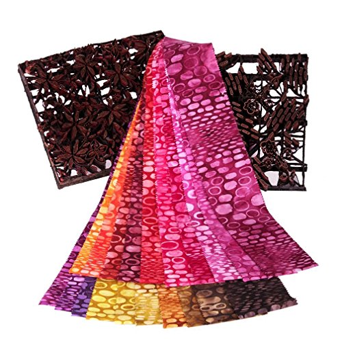 Balibatiks 2.5 Inch Premium Batik Jelly Roll, 20 Pack Assorted, (2.5 Inches by 44 Inches)