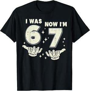 7th Birthday I was 6 Now Im 7 Six Seven 6 7 Meme Kids Boys T-Shirt