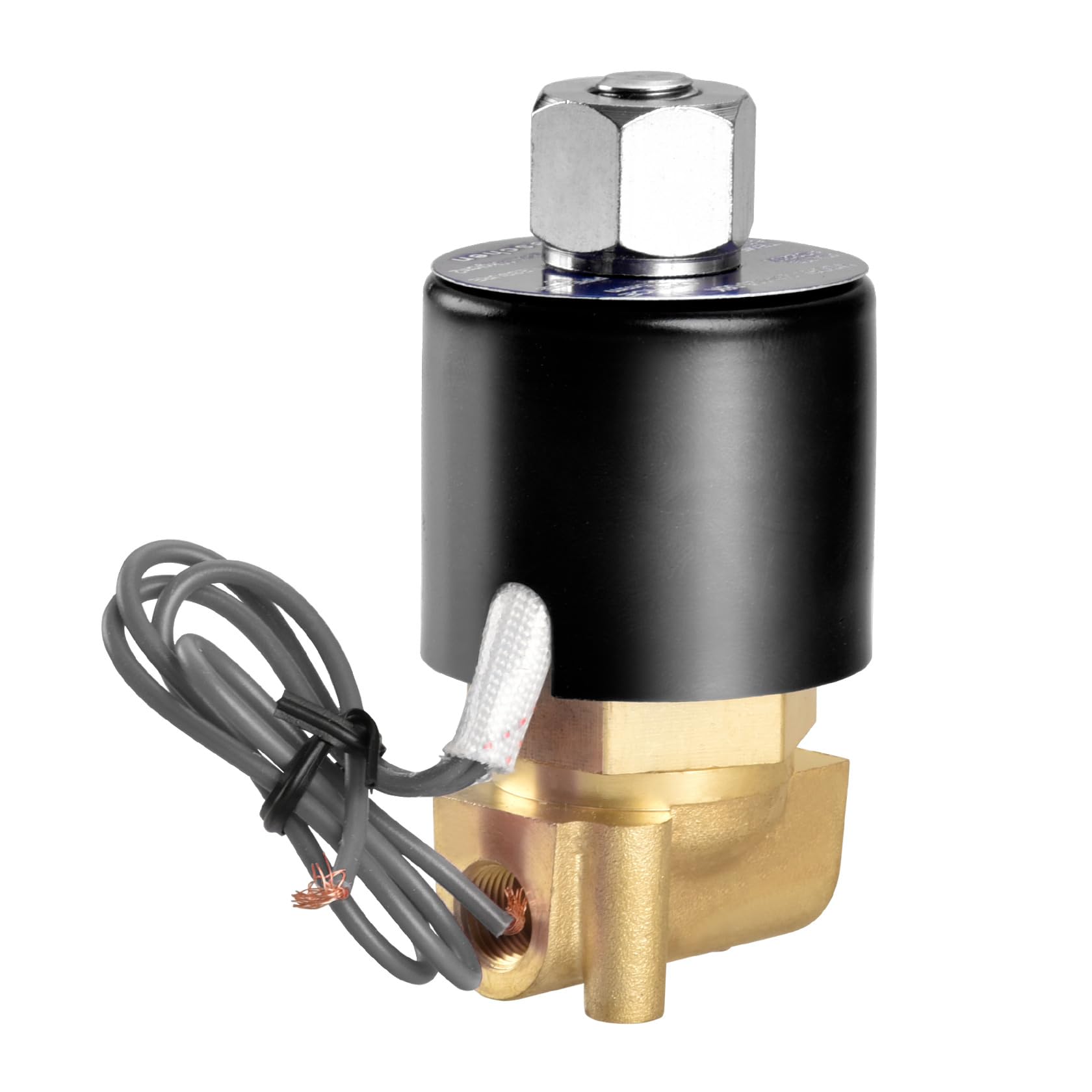 Heschen Brass Electric Solenoid Valve, 2W-025-06, PT1/8'', Direct Action Water, Replacement Valve (DC12V-NO)