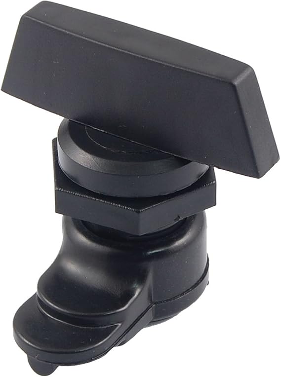 uxcell 21mm Thread Detachable Plastic Key Cam Lock Black for