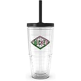Tervis Wicked Logo Made in USA Double Walled Insulated Tumbler Travel Cup Keeps Drinks Cold & Hot, 24oz with Straw Lid, Classic