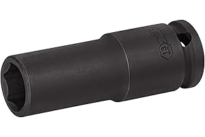 Jetech 3/8-Inch Drive 13mm Deep Impact Socket with 6-Point Design, Heat-Treated Chrome Molybdenum Alloy Steel, Metric