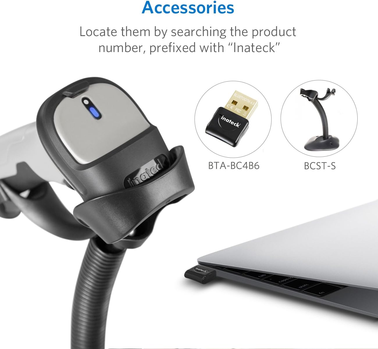 Super Saturday Inateck Bluetooth Barcode Scanner Wireless 15 Continuous