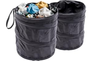 Car Trash Can, 2 Packs Mini Collapsible Pop-up Car Garbage Can, Foldable Trash Can, Multipurpose Portable Trash Bag for Truck