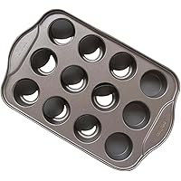 Tosnail 12 Cavity Mini Cheesecake Pan with 24 Pieces Removable Bottom