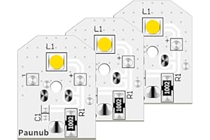 PAUNUB New Upgraded WR55X11132 Refrigerator Bulb Light Replacement Led Compatible WR55X25754 WR55X26486 WR55X30602 EAP12172918 4590213 AP6261806 PS12172918, No-Include Plastic Cover, Waterproof, 3PCS IN One
