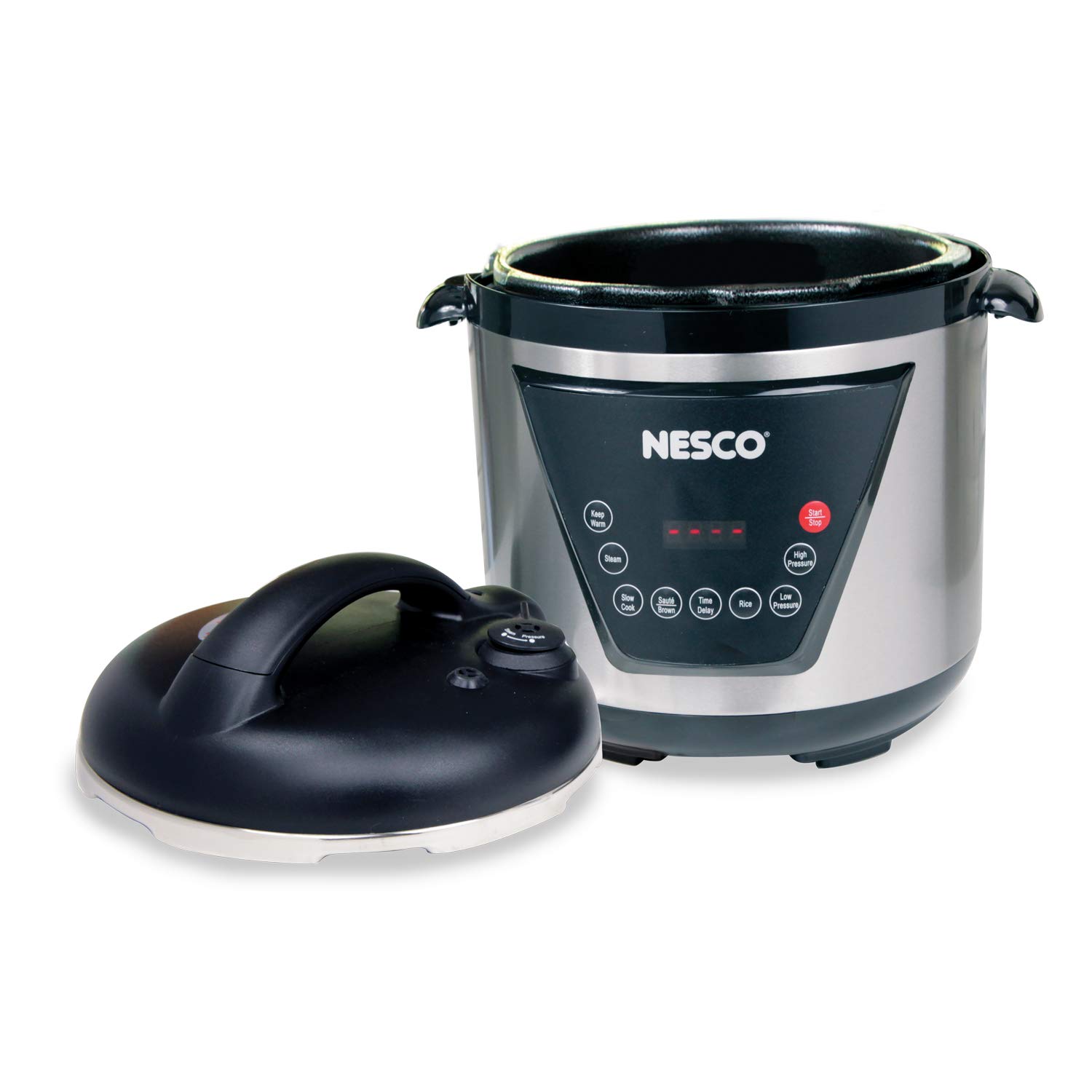 1000 watts Pressure Cooker Silver/Black 6 quart NESCO PC613 Electric