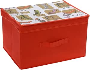 Caja plástico 40 x 30 x 25 cm color: rojo : Amazon.es: Hogar ...