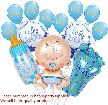 Amazon Com 13pcsbaby Shower Decorations For Boy It S A Boy Foil