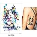 Glaryyears Animal Temporary Tattoos for Adults, Large Watercolor Painting Drawing Fake Creative Tattoo Stickers, 5 Pack Fox Cat Water Transfer Body Makeup Art Home Decoration Multi-colored