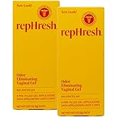 RepHresh Odor Eliminating Vaginal Gel, Fragrance Free, Balances Vaginal pH, Odor Control Up to 3 Days, 4 Pre-Filled Applicators
