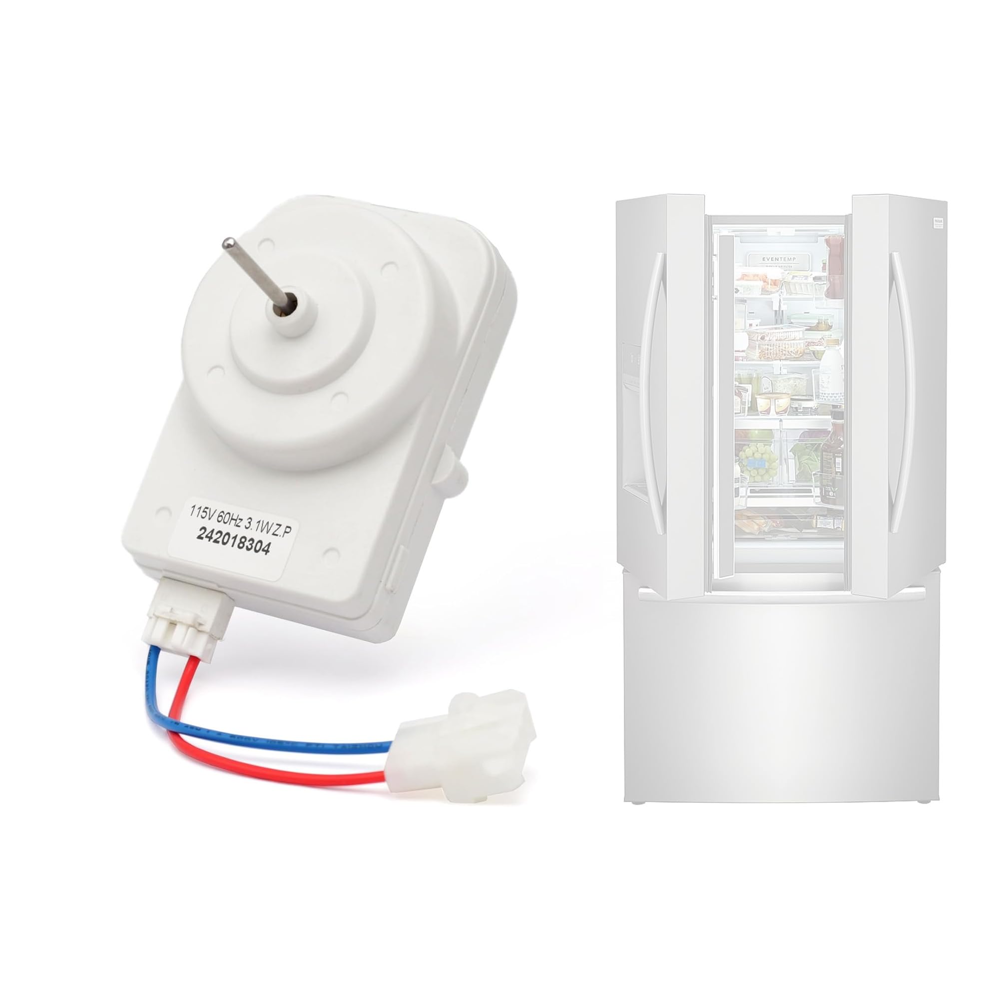 Photo 1 of Replace 242018301 242018304 Refrigerator Condenser Fan Motor Compatible with Kenmore Electrolux Frigidaire Replace 297279502 AP6891872 4931052 EAP12728810 PS12728810