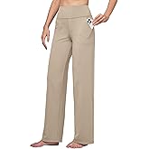 Willit Women's Yoga Pants Wide Leg Dress Work Pants Stretch Casual Pants Slacks with Pockets High Waist 28" 30" 32"