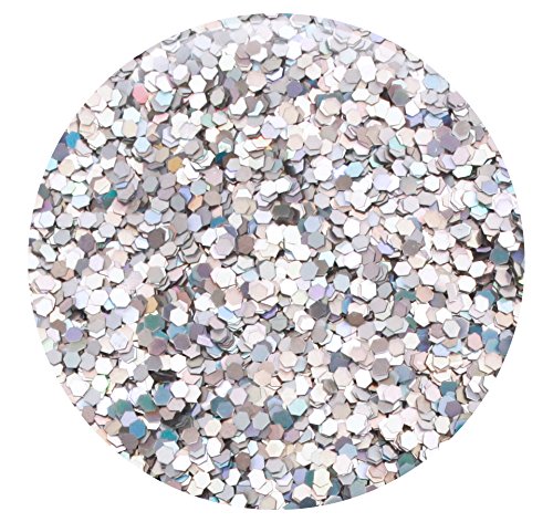 Beautiful Variety Of Holographic Silver and Gold Glitter! 6 PK Glitter Kit - Solvent Resistant & Great for Nail Art Polish, Gels, Acrylics Supplies - Quality Glitter Made in the USA! (10 Gram Jars)