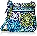 Vera Bradley Women's Cotton Triple Zip Hipster Crossbody Purse, Katalina Blues, One Size