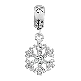 LovelyCharms 925 Sterling Silver Snowflake Dangle