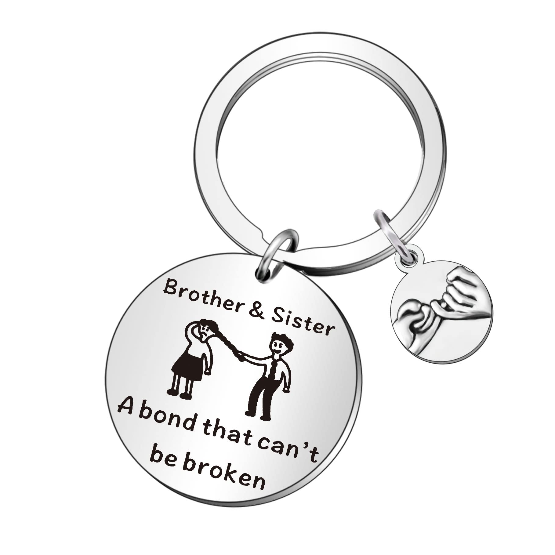 WTOPP Funny Sister And Brother Keyring Brother In Law Gifts From Sister In Law Birthday Christmas Graduation Gift for Sister Brother