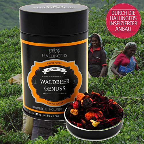 Hallingers Waldbeergenuss - Loser Früchte-Tee mit Brombeere, Holunder & Erdbere (Dose) - Geschenkideen Weihnachten & Geschenke Adventskalender | Geburtstag Glückwunsch Genesung Danke Freundschaft – Bild 6